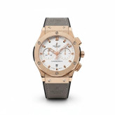 ساعت مچی مردانه هابلوت کرنوگراف hublot هوبلو با قفل کلیپسی بند طوسی