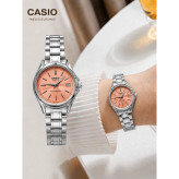 ساعت مچی زنانه دخترانه کاسیو casio کیفیت عالی پرمیوم نقره ای گلبهی