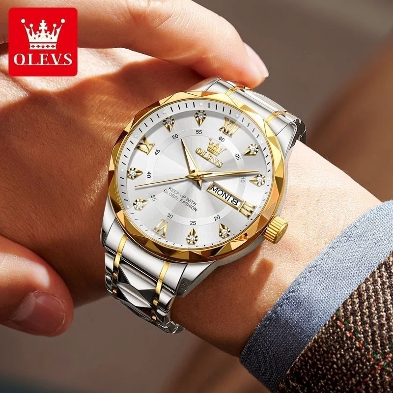 ساعت مچی پسرانه مردانه الوز اورجینال Olves بند الماسی استیل