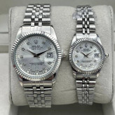 ساعت مردانه و زنانه رولکس Rolex دیت جاست نقره ای