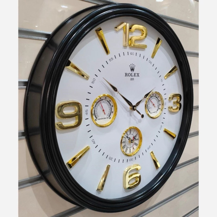ساعت دیواری سایز 60 دماسنج و رطوبت سنج دار