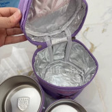 ظرف غذا(لانچ باکس)بچه گانه دو تایی با کیف (کرومی،لبوبو،استیج)پرطرفدار