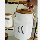 بانکه روغن دسته چوبی بزرگ(2 کیلویی)