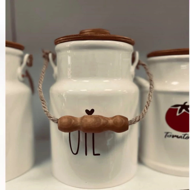 بانکه روغن دسته چوبی بزرگ(2 کیلویی)