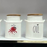 بانکه سرامیکی رب و روغن یک عدد (اسم روش رو انتخاب کنید رب یا روغن )