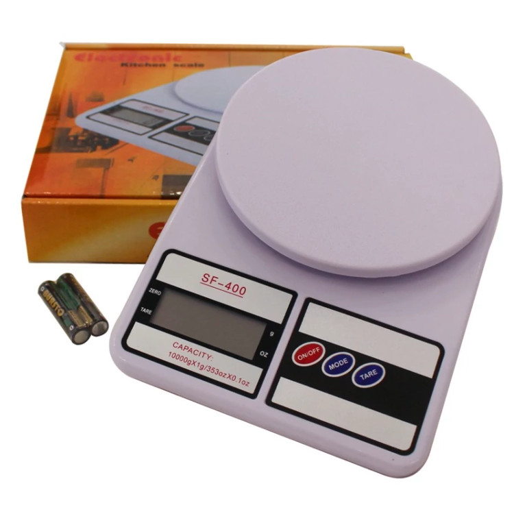 ترازو دیجیتال آشپزخانه، ترازو آشپزخانه دیجیتالی مدل sf400 اصلی ظرفیت تا 10 کیلو