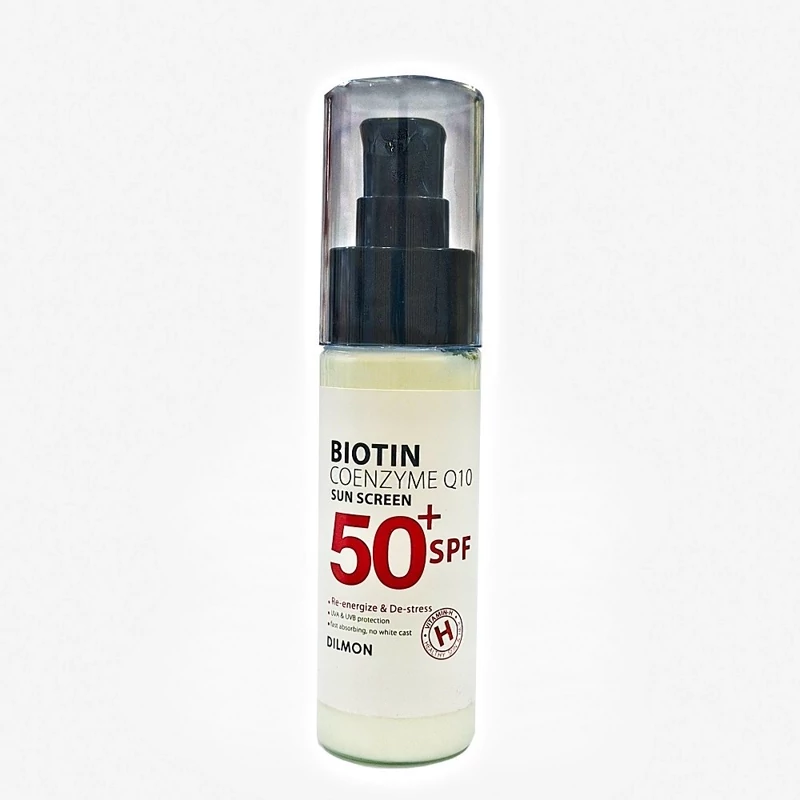 ضد آفتاب بی رنگ SPF50 فیوژن واتر Q10 دیلمون پمپی50 میلی لیتر