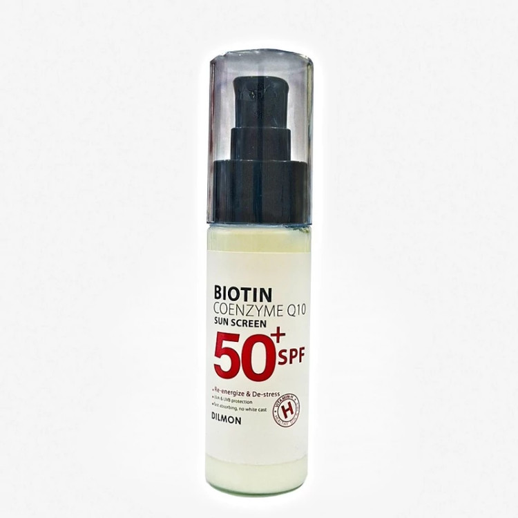 ضد آفتاب بی رنگ SPF50 فیوژن واتر Q10 دیلمون پمپی50 میلی لیتر