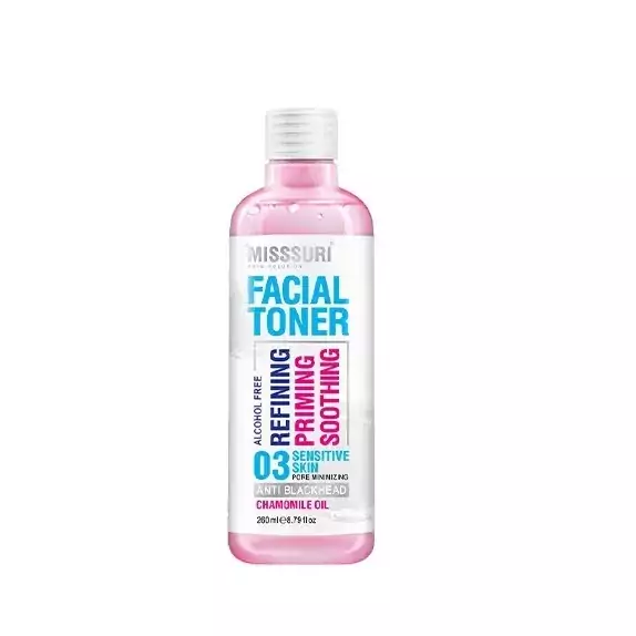 تونر صورت مناسب پوست حساس میسوری MISSSURI facial toner  حجم 260 میلی لیتر