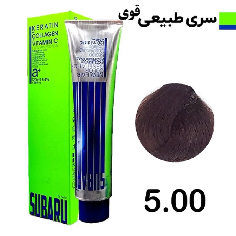 رنگ مو قهوه ای روشن قوی سوبارو 5.00 حجم 120 میلی لیتر