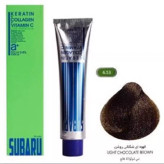 رنگ مو سوبارو شماره 6.53 رنگ قهوه ای شکلاتی روشن حجم 120میلی لیتر