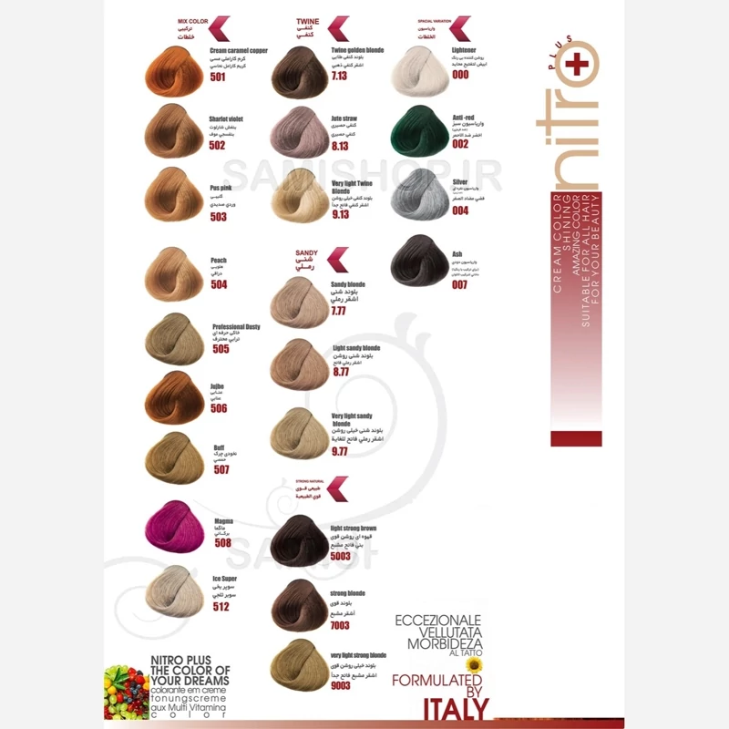 رنگ مو نیترو سری Keratine شماره L.9 رنگ شکلاتی بسیار روشن