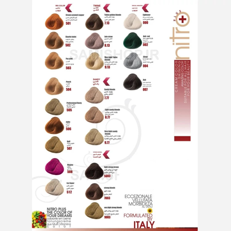 رنگ مو نیترو سری Keratine شماره 512 رنگ سوپر یخی