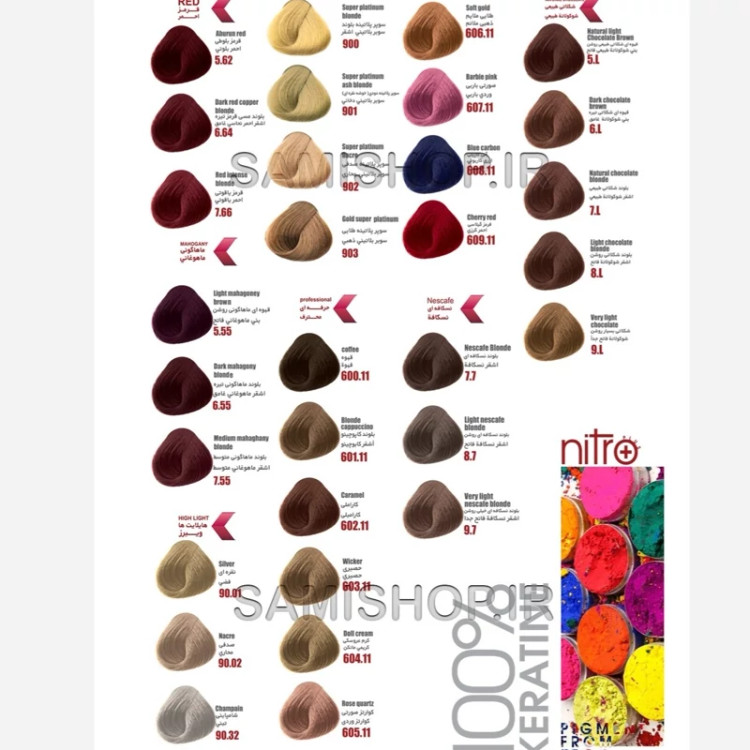 رنگ مو نیترو سری Keratine شماره 9.5 مدل بلوند طلایی خیلی روشن