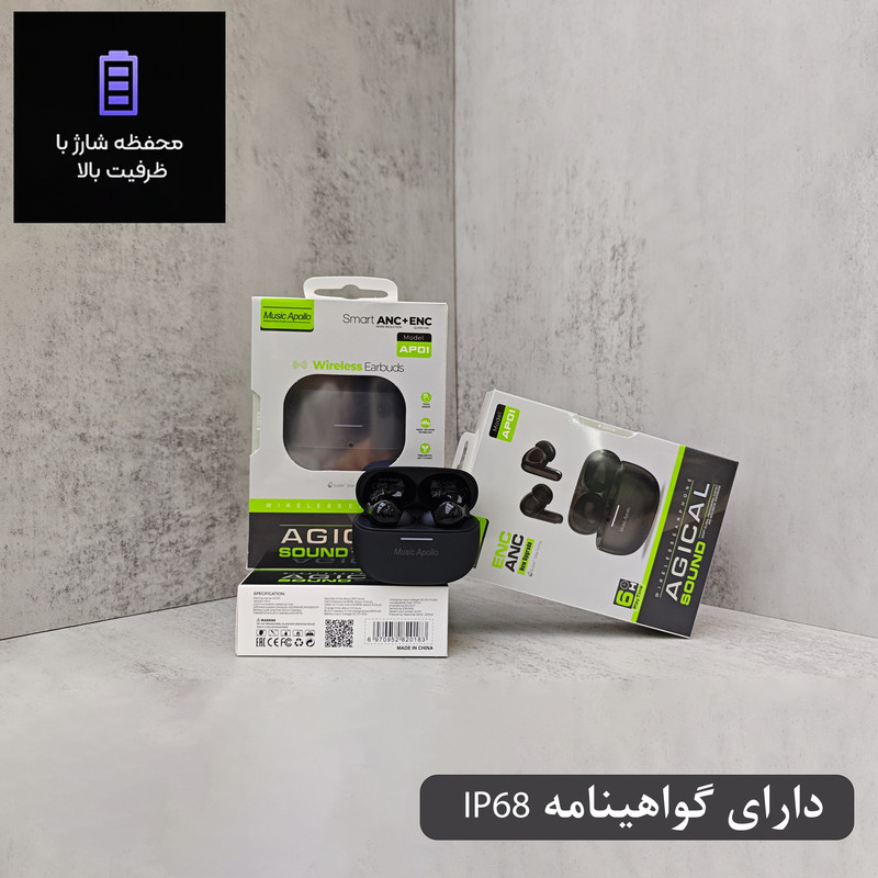 هدفون موزیک آپولو مدل APNWS01 TOUCH