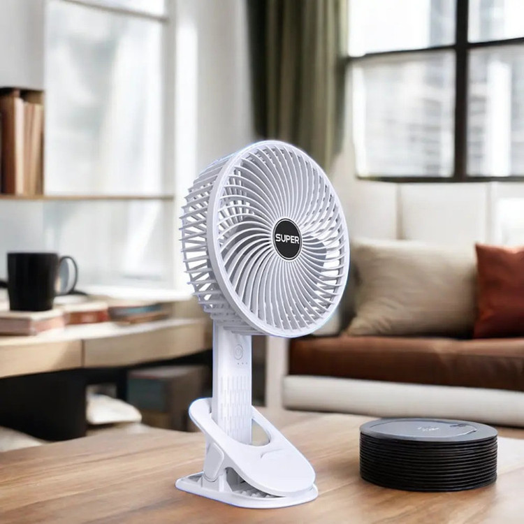 پنکه شارژی مدل Circulation Clamp Fan ظرفیت 1200 میلی آمپر ساعت