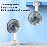 پنکه شارژی مدل Circulation Clamp Fan ظرفیت 1200 میلی آمپر ساعت