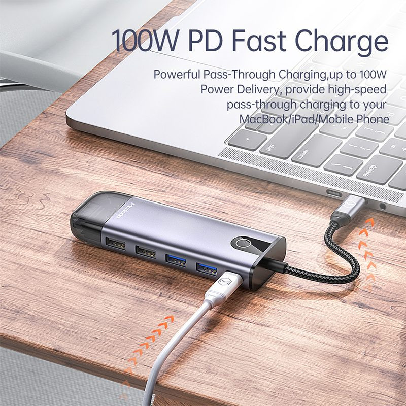 هاب 10 پورت USB-C مک دودو مدل HU-7420
