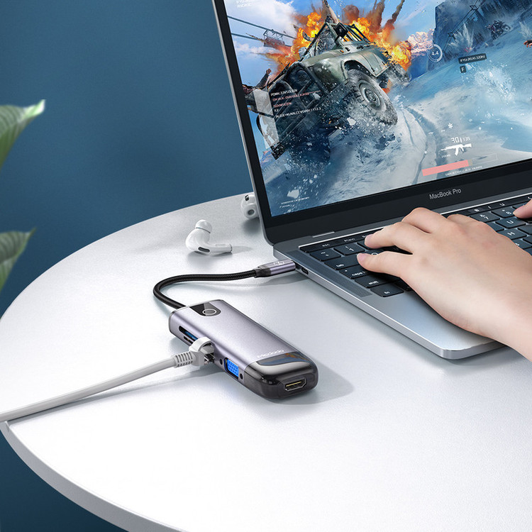 هاب 10 پورت USB-C مک دودو مدل HU-7420