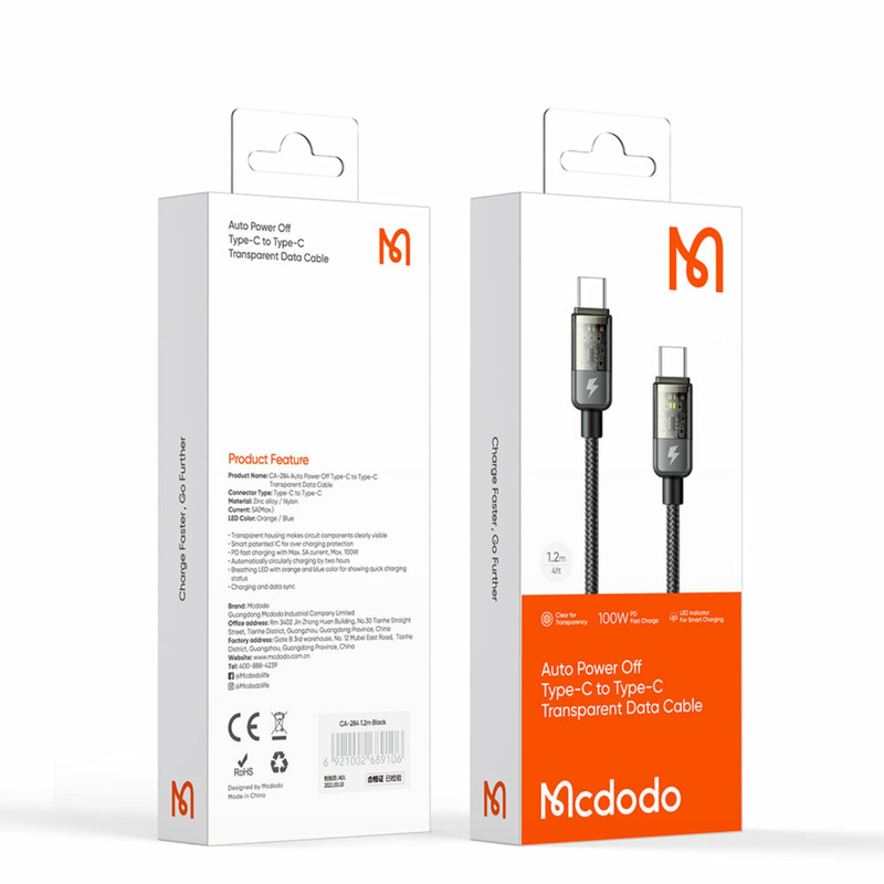 کابل تبدیل USB-C مک دودو مدل CA-2840 طول 1.2 متر