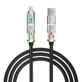 کابل تبدیل USB/USB-C به لایتنینگ/USB-C تسکو مدل GCA 60 W طول 2 متر