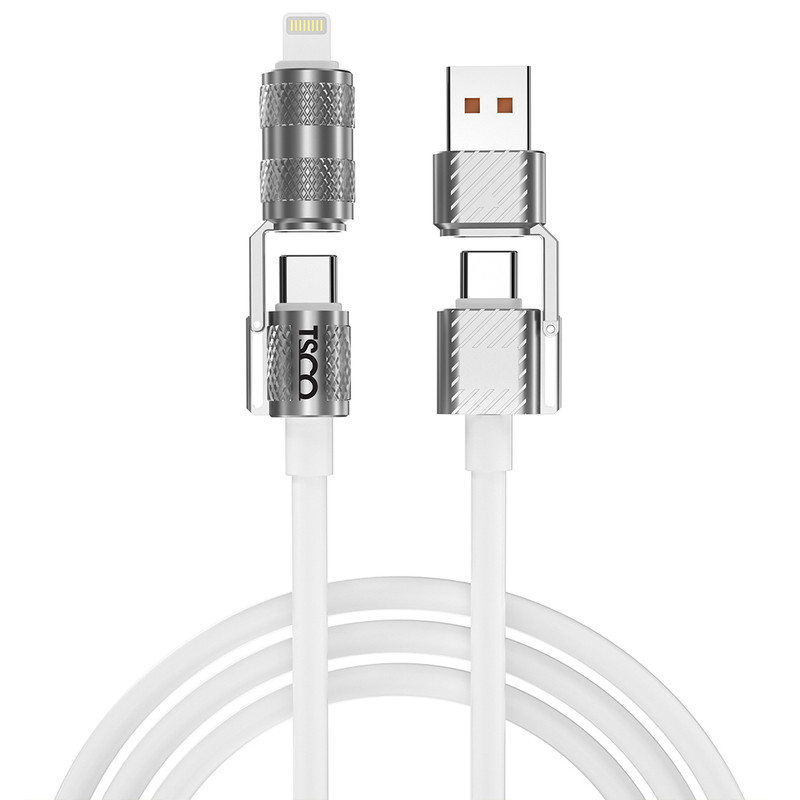 کابل تبدیل USB/USB-C به لایتنینگ/USB-C تسکو مدل GCA 240W طول 1.2 متر