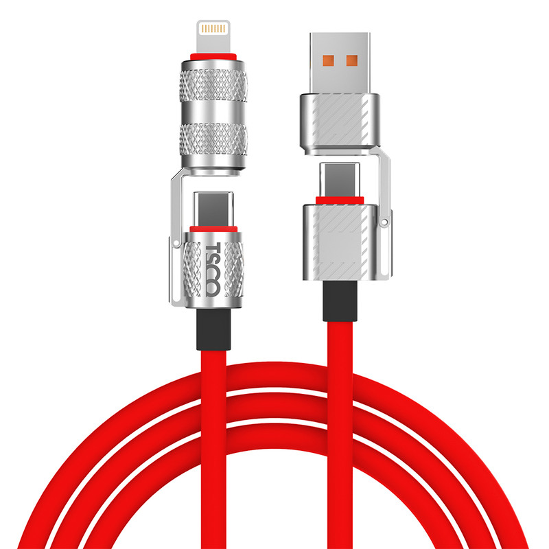 کابل تبدیل USB/USB-C به لایتنینگ/USB-C تسکو مدل GCA 240W طول 1.2 متر