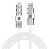 کابل تبدیل USB/USB-C به لایتنینگ/USB-C تسکو مدل GCA 240W طول 1.2 متر