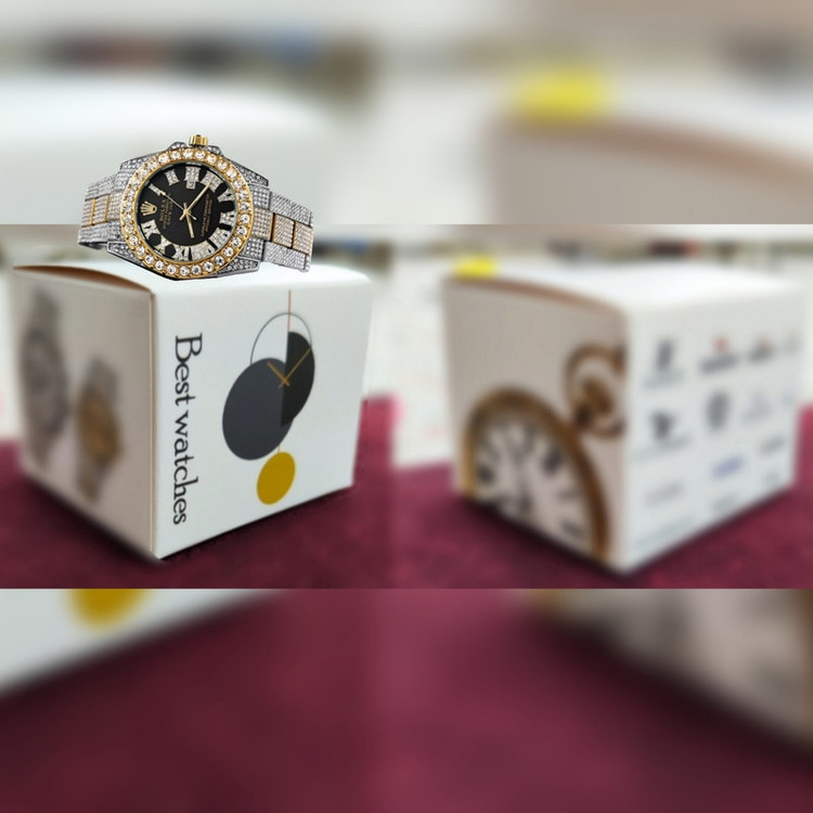 ساعت مچی عقربه ای مدل فول نگین استون کد Av-Ro-1