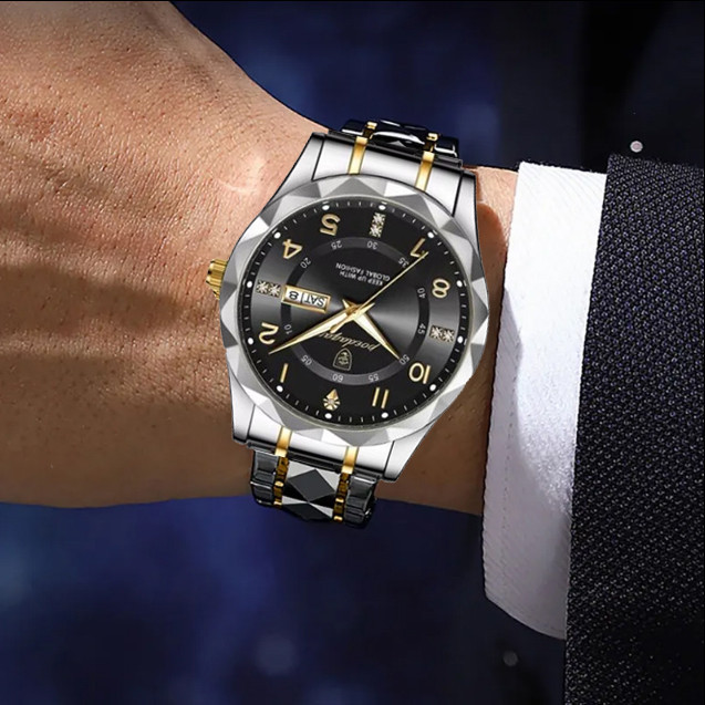 ساعت مچی عقربهای کوارتز مردانه پوداگار مدل Luxury 858B