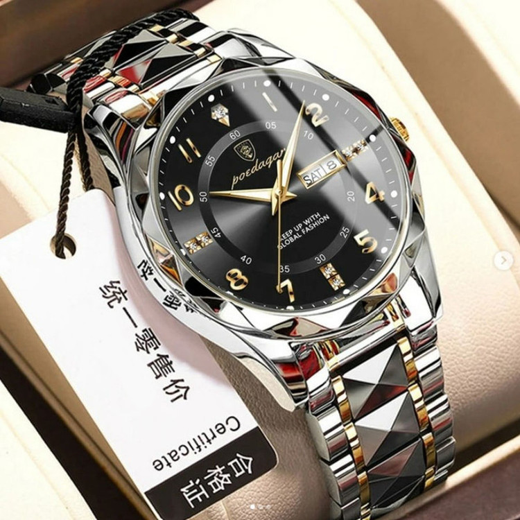 ساعت مچی عقربهای کوارتز مردانه پوداگار مدل Luxury 858B