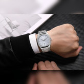 ساعت مچی عقربهای کوارتز مردانه مدل کلاسیک لوکس دیت جاست بند استیل کد 1