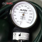 فشارسنج عقربهای آلپیکادو مدل ALPK2 با کاف بازویی 32 سانت، دقت 3 میلیمتر جیوه، نمایش میانگین نتایج، صفحه نمایش خوانا، به همراه گوشی پزشکی FT-801 و کیف حمل