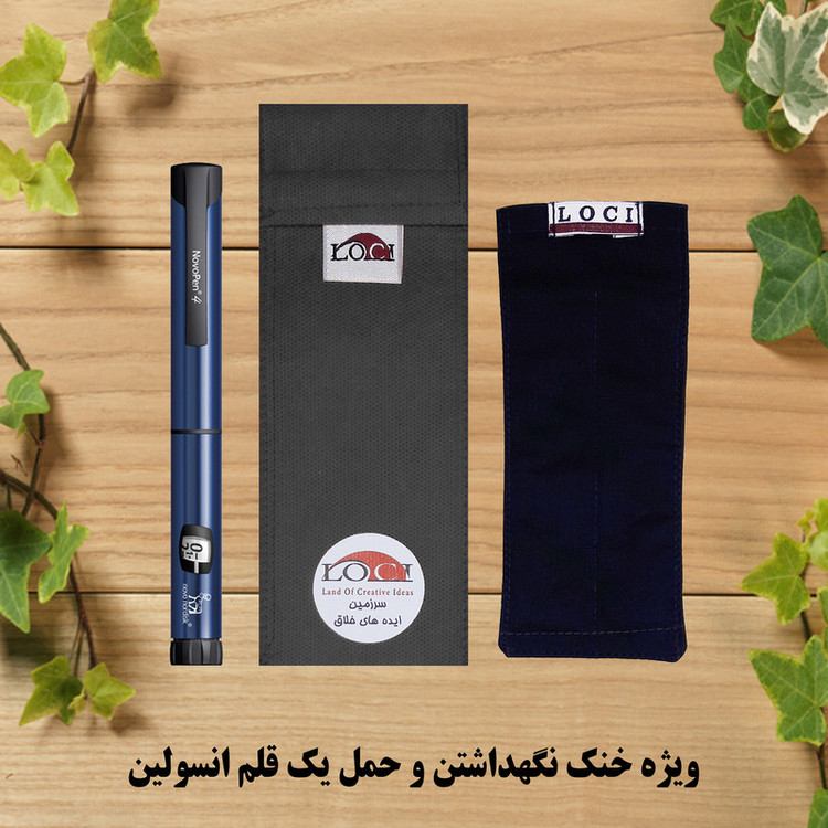 کیف خنک نگهدارنده انسولین لوک آی مدل 1 قلم کد 01 مجموعه 2 عددی