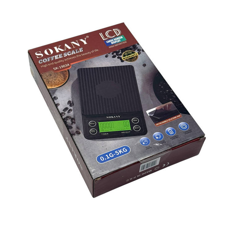 ترازو آشپزخانه دیجیتال سوکانی مدل SK-19034 حداکثر ظرفیت قابل اندازهگیری 5 کیلوگرم با دقت اندازهگیری 1 گرم