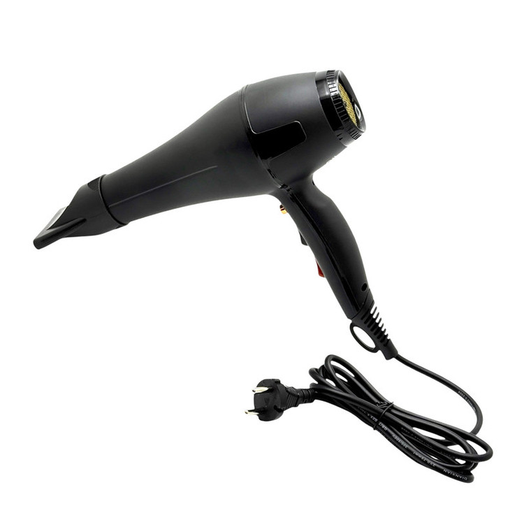 سشوار حرفهای مدل 1010 با توان 9000 وات، موتور AC، تنظیمات دما و سرعت دو حالته، سری صافکننده و متمرکزکننده باریک، وزن 650 گرم، مناسب آرایشگاهی و روزمره