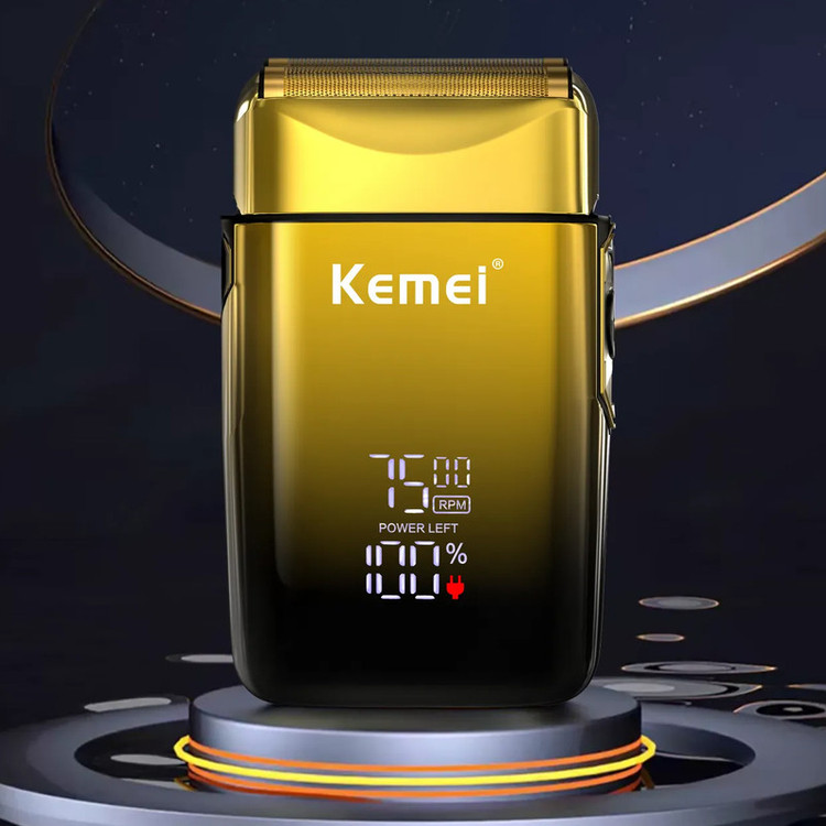 مجموعه 2 عددی ماشین اصلاح موی سر و صورت کیمی مدل KM-2131 با تیغه استیل ضدزنگ، شارژ سریع، تنظیم سرعت، منبع انرژی کابل USB، شامل شیور صفرزن، تریمر حجمزن و خطزن با مدت استفاده 120 دقیقه پس از شارژ