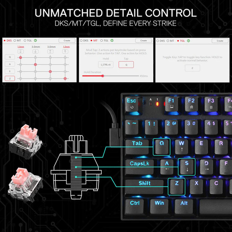 کیبورد گیمینگ ردراگون مدل GHOSTBLADE K735