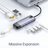 هاب 10 پورت USB-C مک دودو مدل HU-742