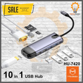 هاب 10 پورت USB-C مک دودو مدل HU-742