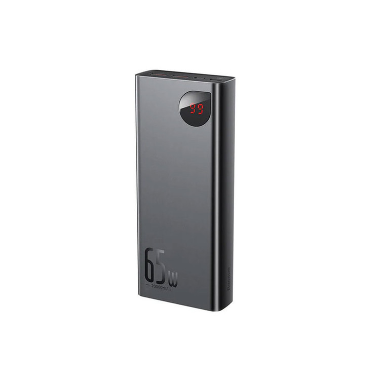 پاوربانک 65 وات بیسوس مدل PPADM65-S ظرفیت 20000 میلی آمپر ساعت به همراه کابل USB-C به USB-A
