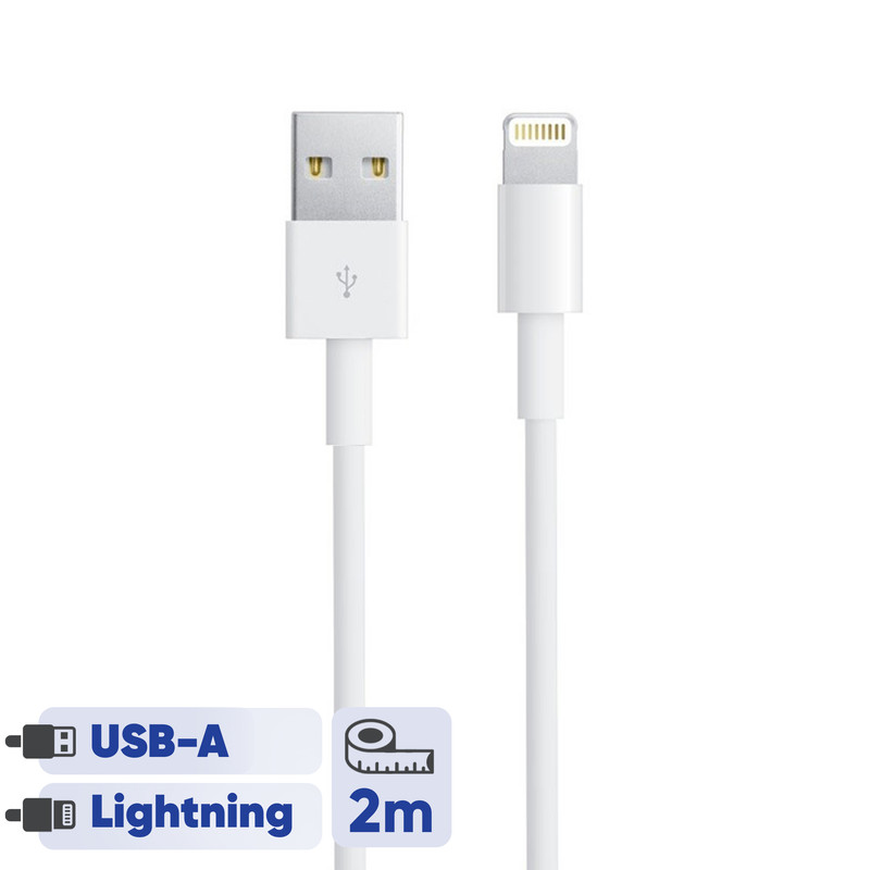 کابل USB به لایتنینگ اپل مدل MD819 طول 2 متر