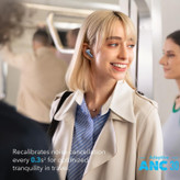 هدفون بلوتوثی انکر مدل Liberty 4 Pro دارای نویز کنسلینگ فعال (ANC)، درگاه شارژ USB Type-C، با قابلیت اتصال به چند دستگاه، پشتیبانی از فرمان لمسی، نمایشگر روی صفحه محفظه شارژ، نشانگر LED، مقاومت در برابر رطوبت و عرق