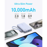 پاوربانک 22.5 وات انکر مدل A1257 ظرفیت 10000 میلی آمپر ساعت به همراه کابل USB-C