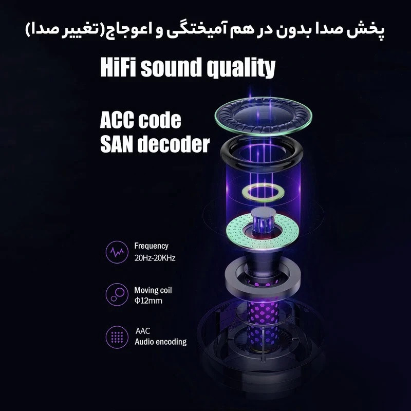 هدفون بلوتوثی موزیک آپولو مدل GDX22-TWS V5.5
