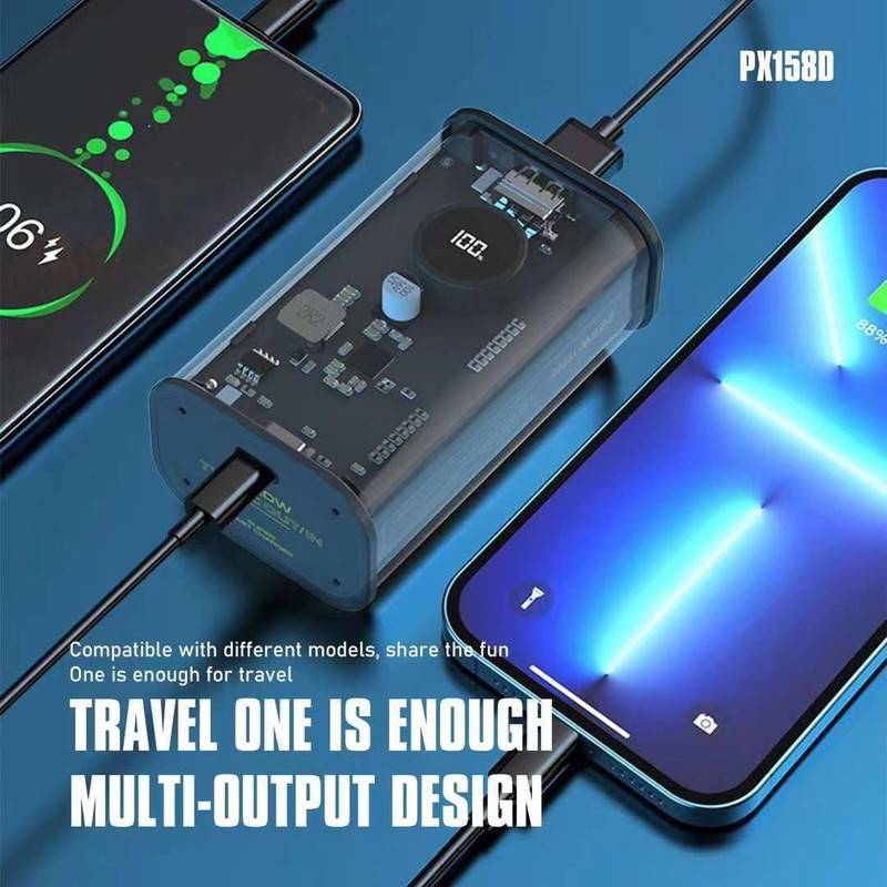 پاوربانک لنیز مدل PX158D ظرفیت 10000 میلیآمپر ساعت
