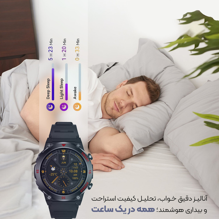 ساعت هوشمند 49 میلیمتری لونکس مدل C͏22 UItra بند سیلیکونی