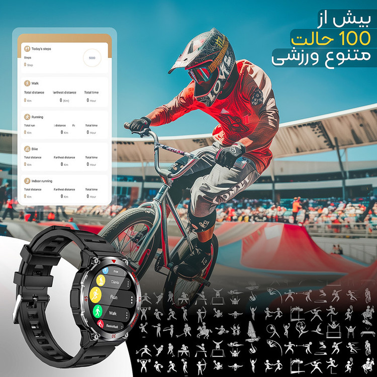 ساعت هوشمند 49 میلیمتری لونکس مدل C͏22 UItra بند سیلیکونی