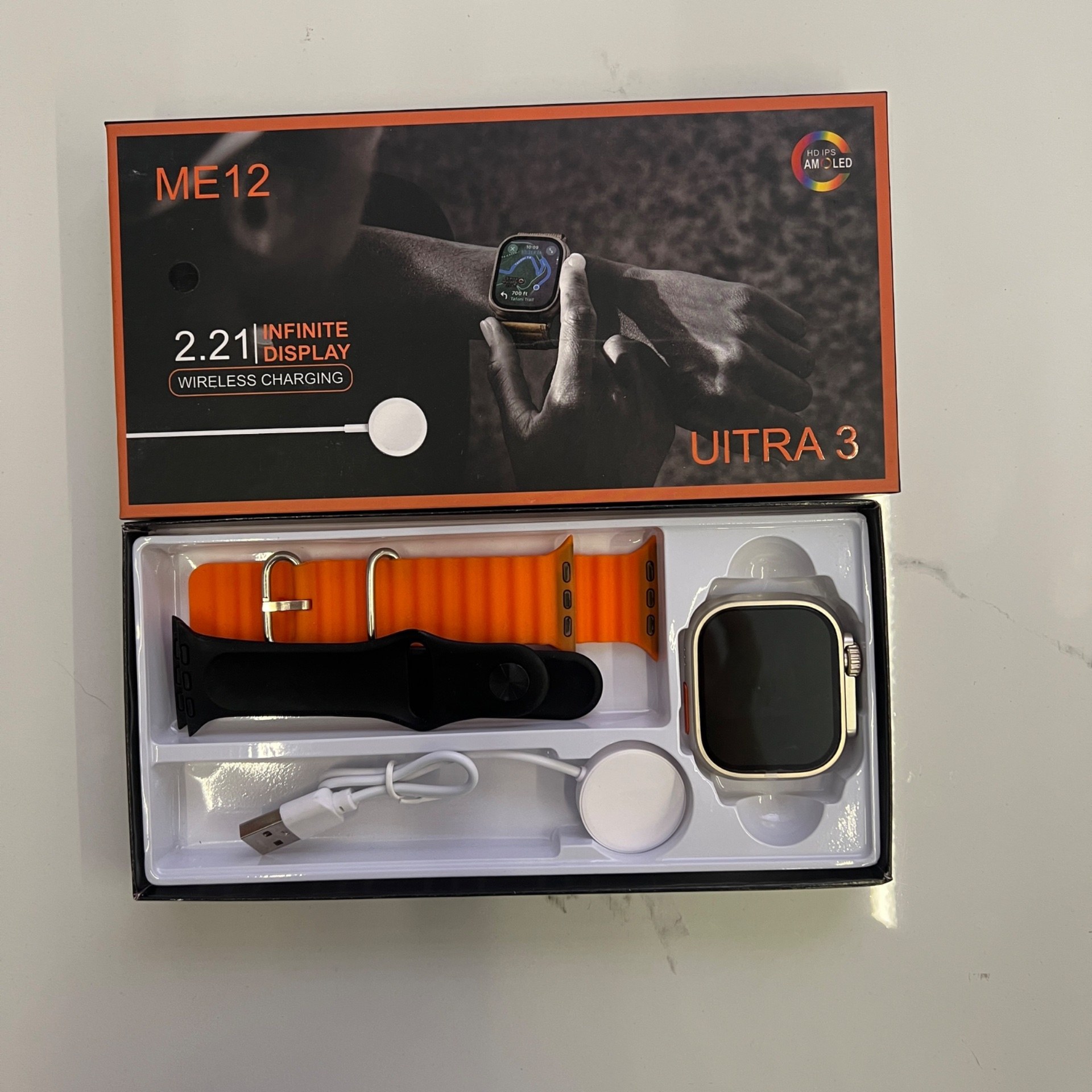 ساعت هوشمندME12 ULTRA3 با دو بند اضافه