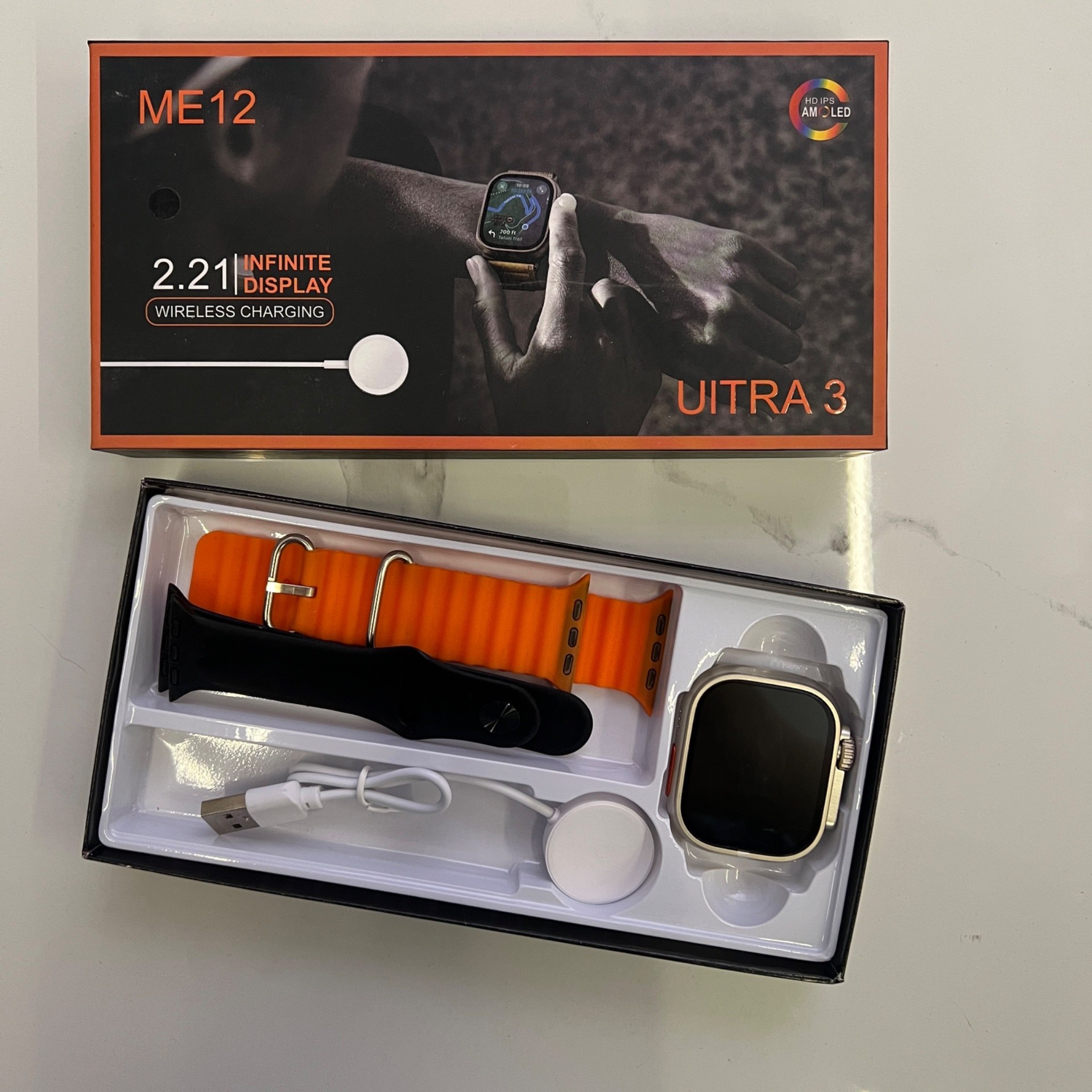 ساعت هوشمندME12 ULTRA3 با دو بند اضافه